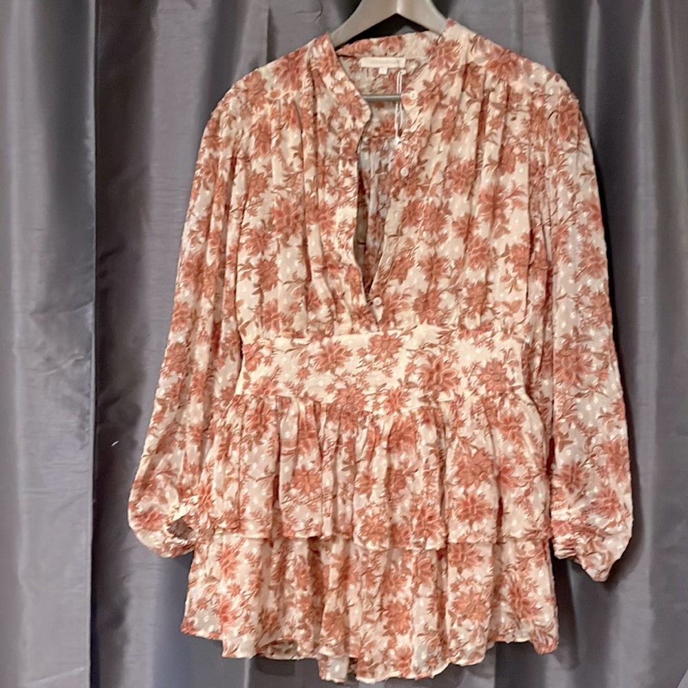 olivaceous ⋆ floral print ruffle mini dress. Size L fits like Sm or Medium